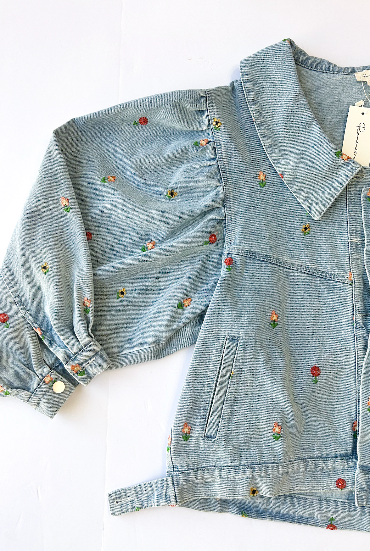 Daisy Embroidered Denim Jacket