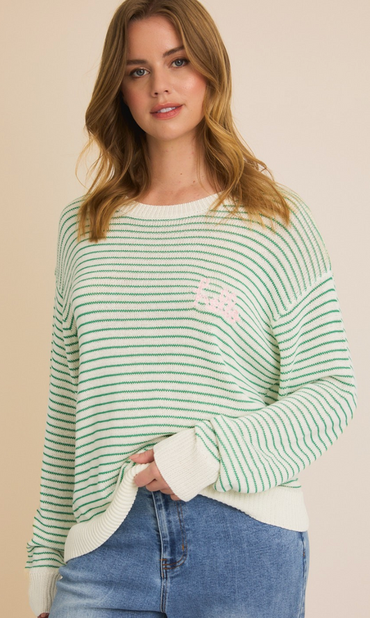 Hello Stripe Sweater