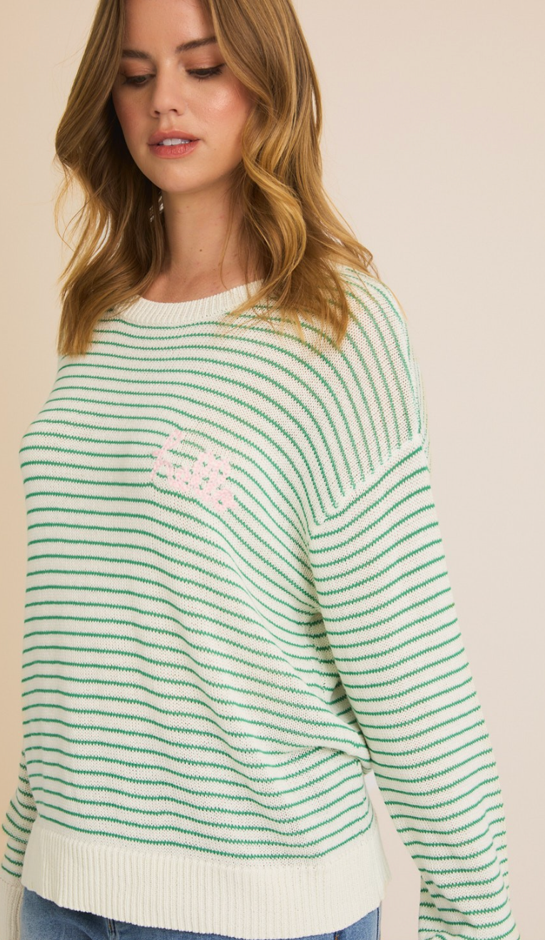 Hello Stripe Sweater