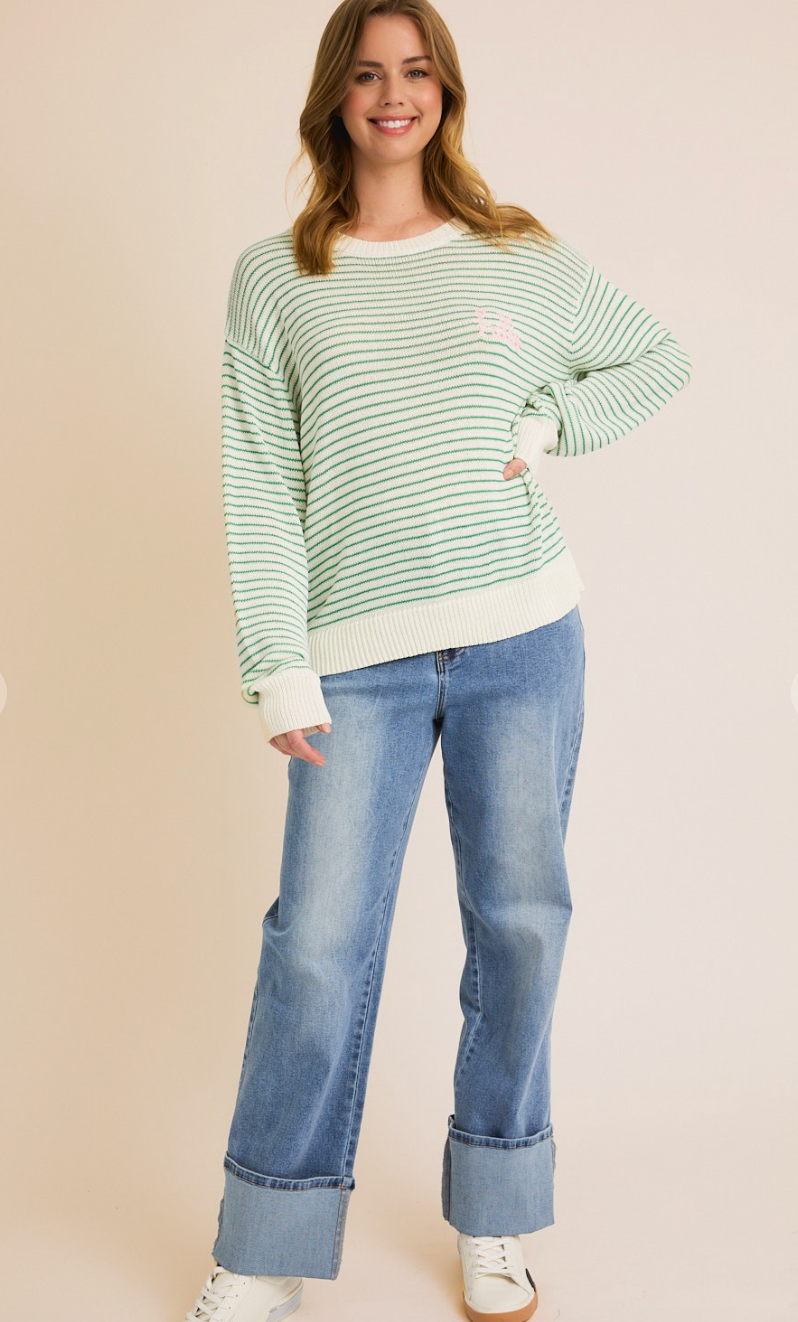 Hello Stripe Sweater