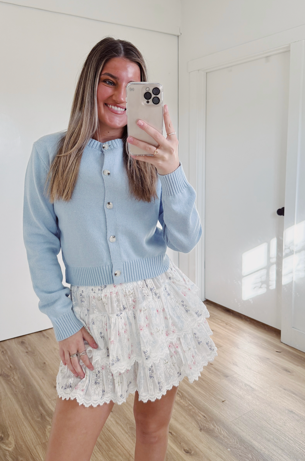 Lace Garden Tiered Mini Skirt