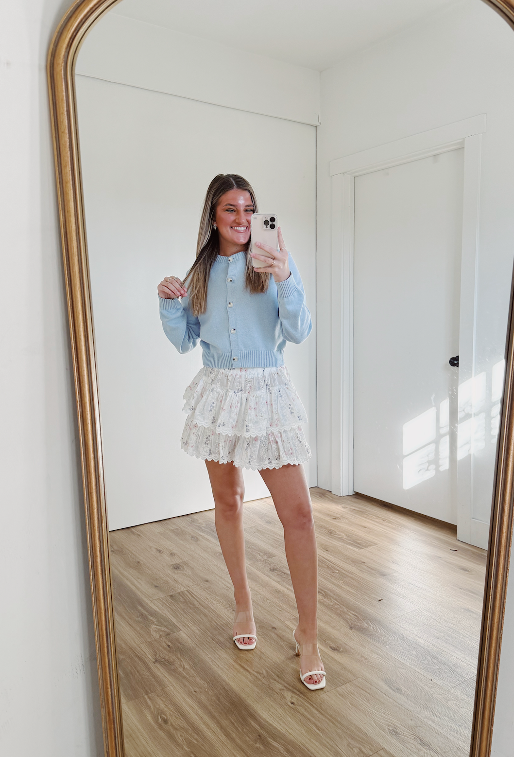 Lace Garden Tiered Mini Skirt