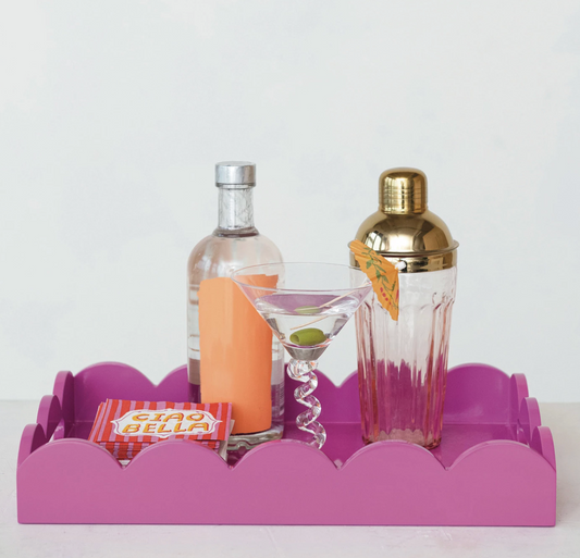 Fuchsia Scallop Tray