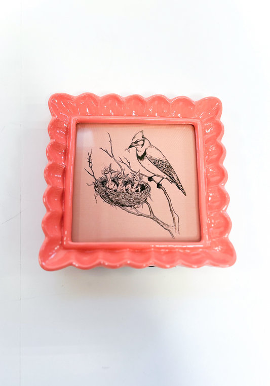 Resin Photo Frame 4 x 4 - Coral