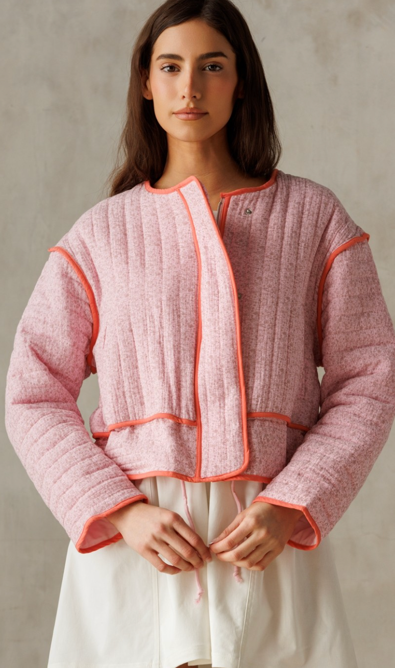 Pink & Orange Quilted Jacket