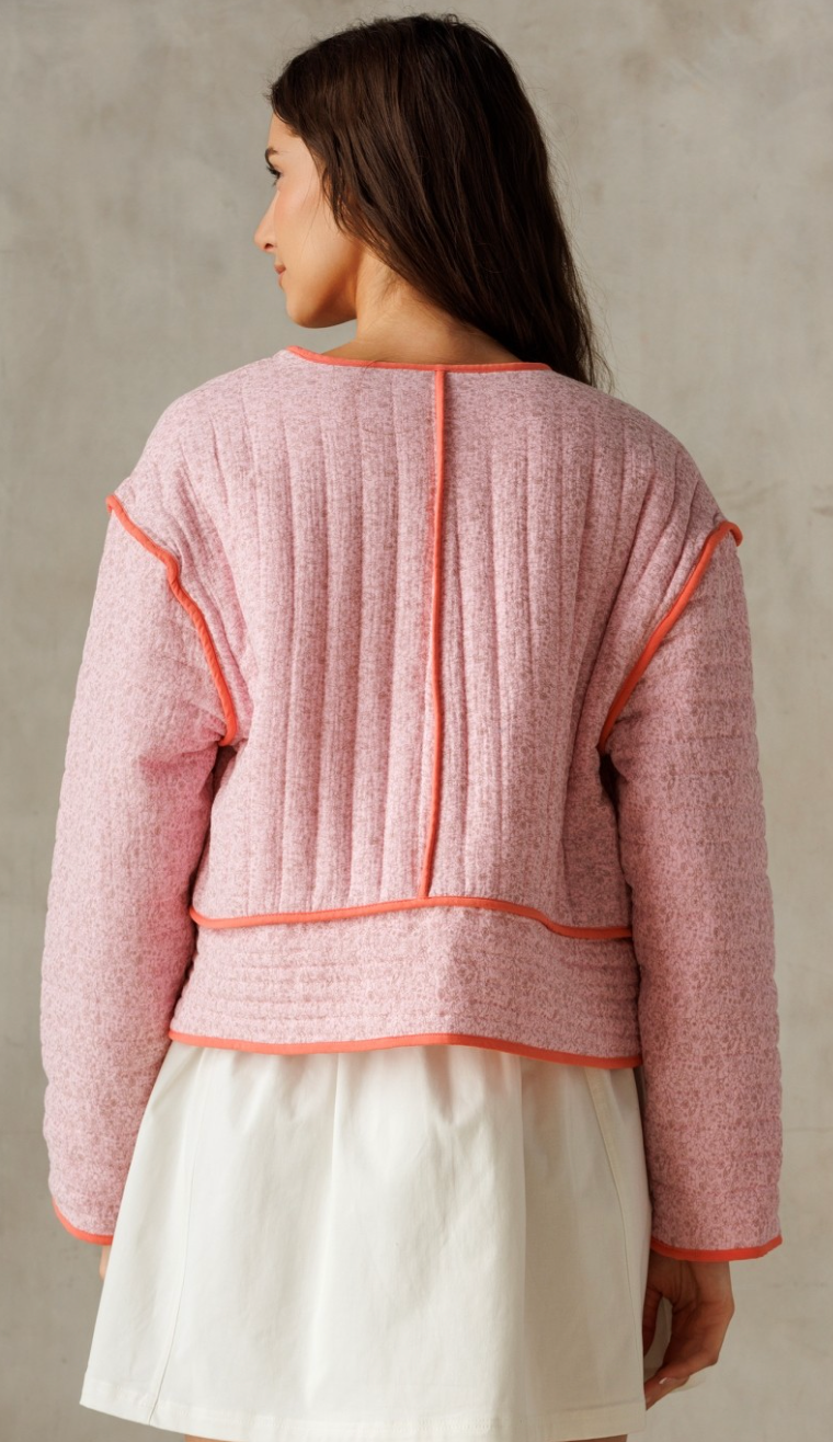Pink & Orange Quilted Jacket