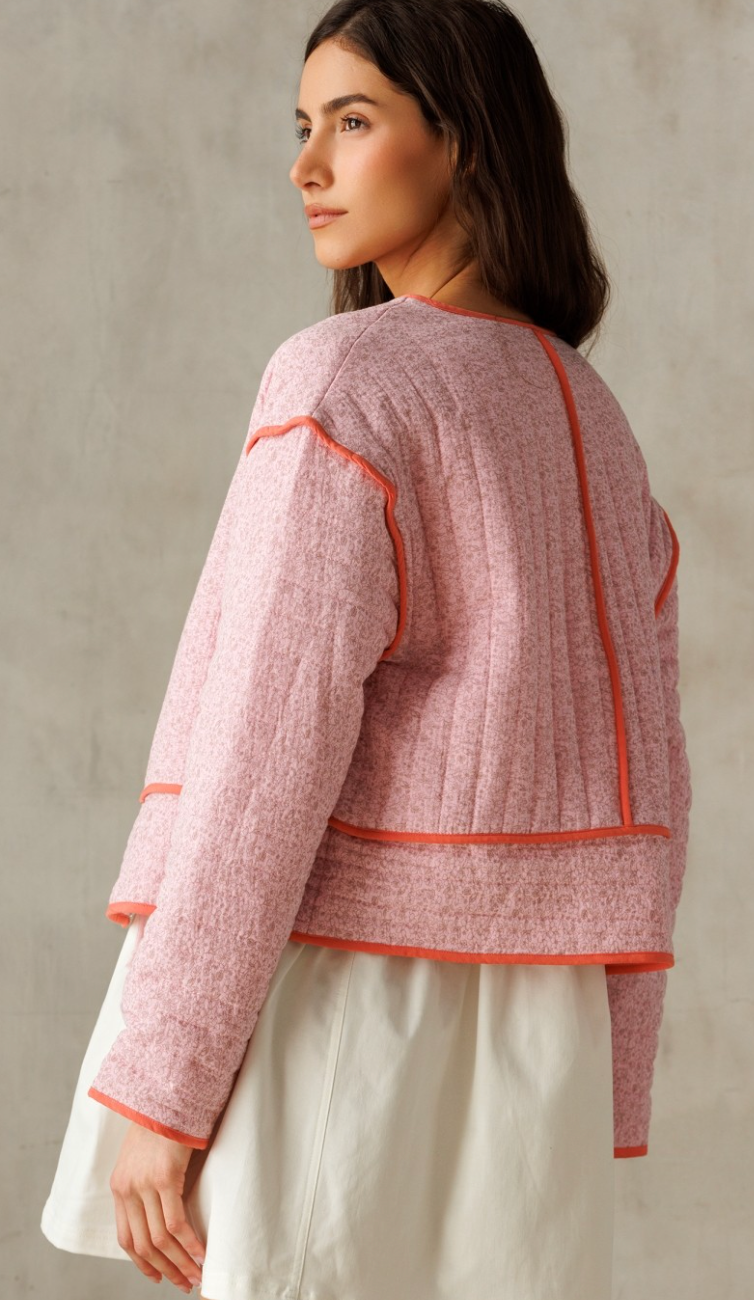 Pink & Orange Quilted Jacket