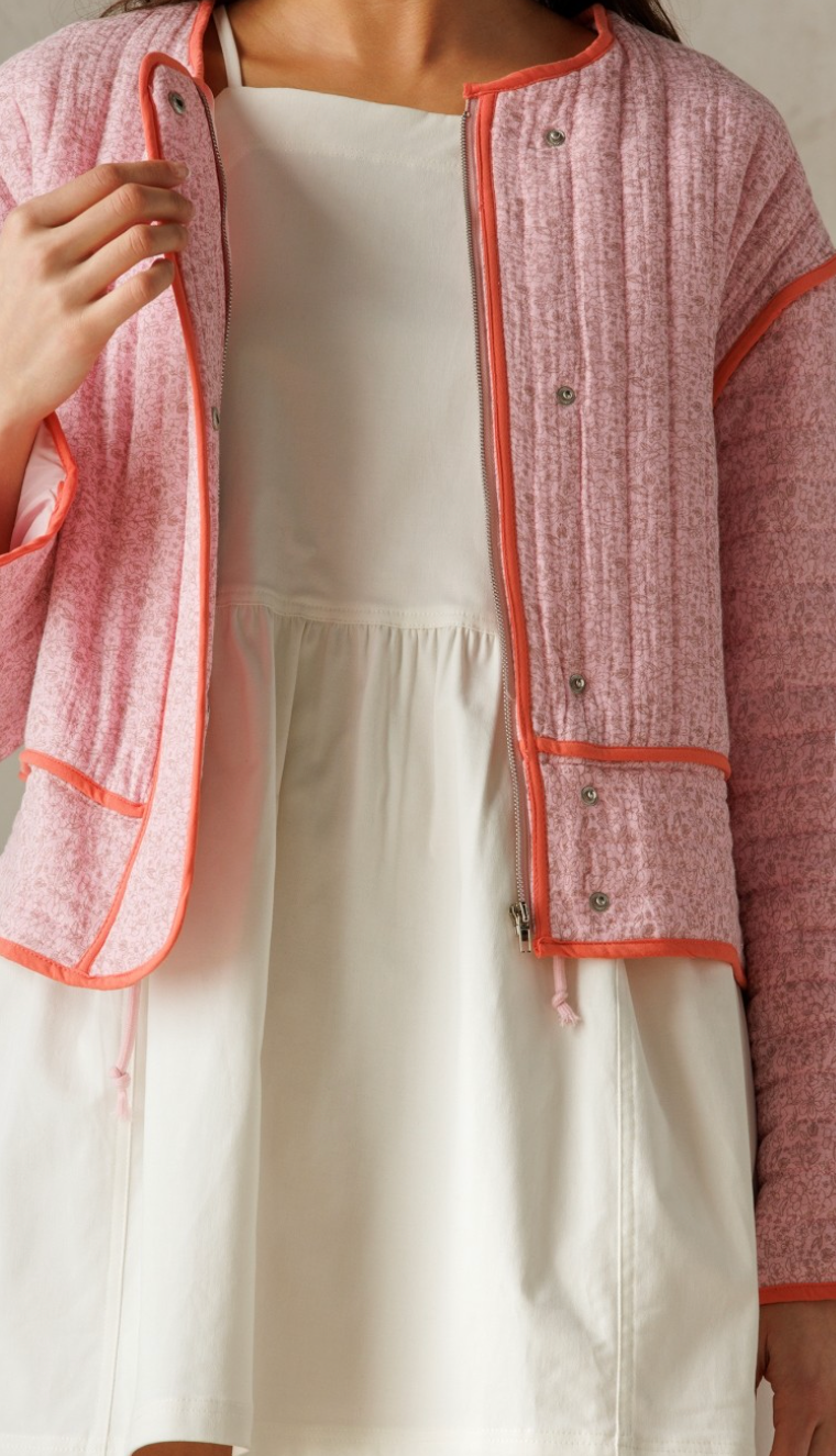 Pink & Orange Quilted Jacket