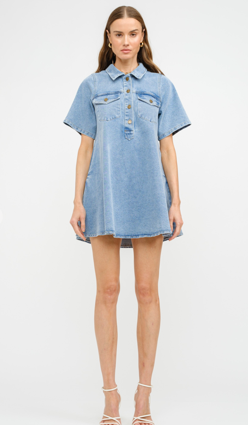 Paloma Denim Shirt Dress