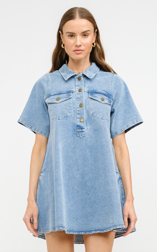 Paloma Denim Shirt Dress