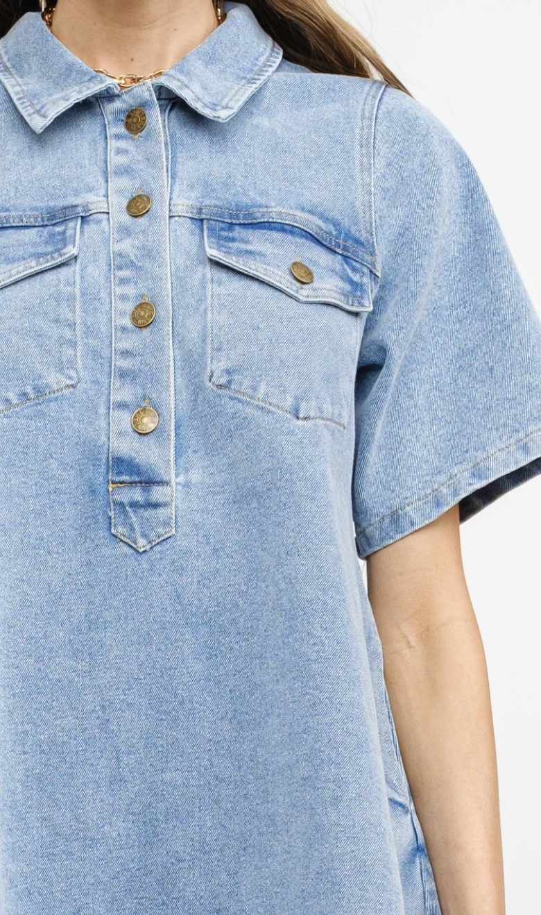 Paloma Denim Shirt Dress