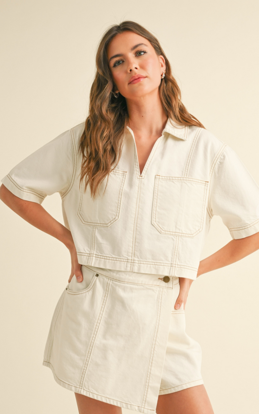 Valorie White Skort & Top Set of 2 - Clothe Boutique