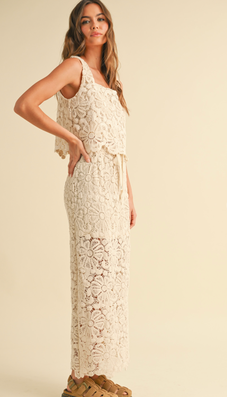 Pheobe Crochet Skirt & Tank Set of 2