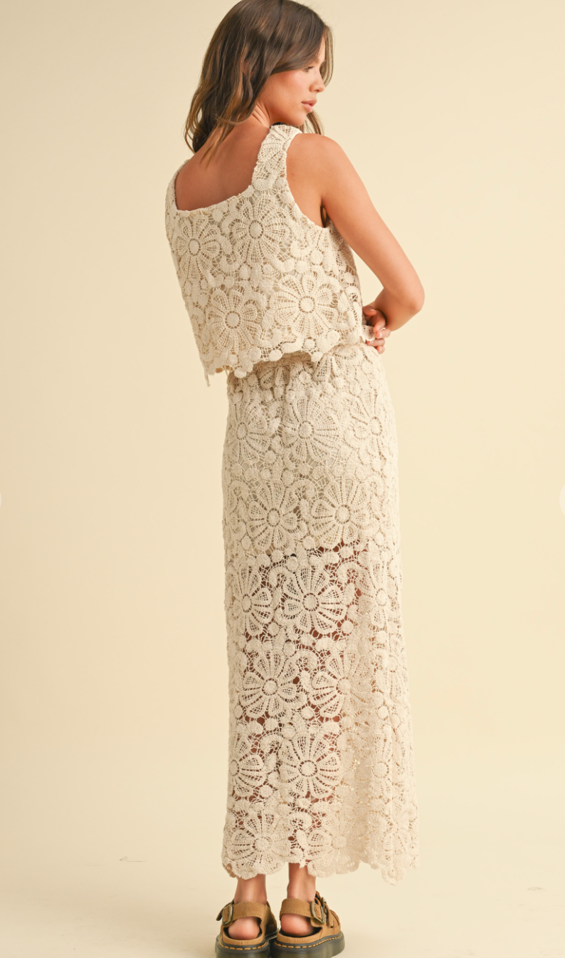 Pheobe Crochet Skirt & Tank Set of 2