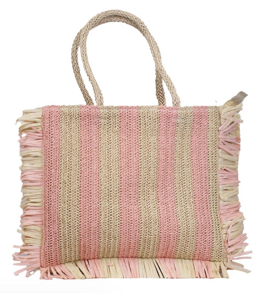 Excursion Stripe Tote Pink