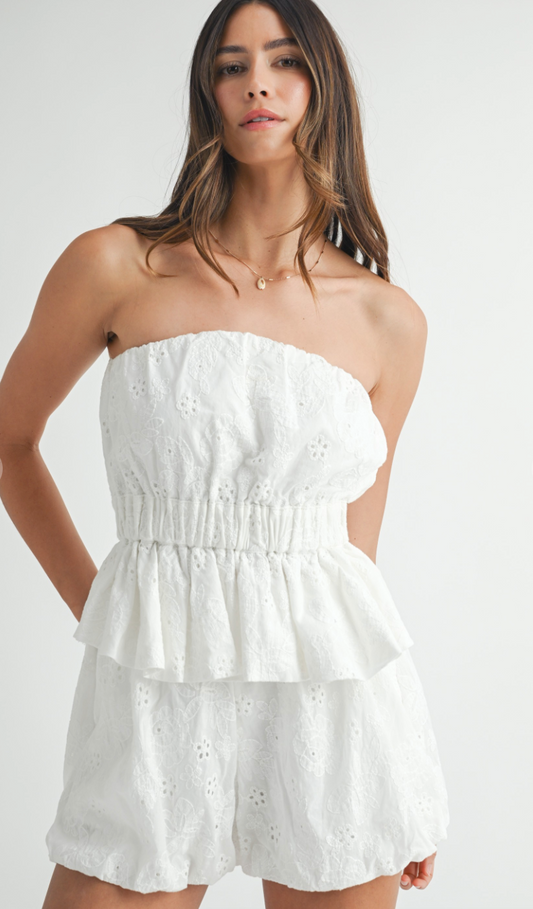 Mal Eyelet Top & Shorts Set of 2