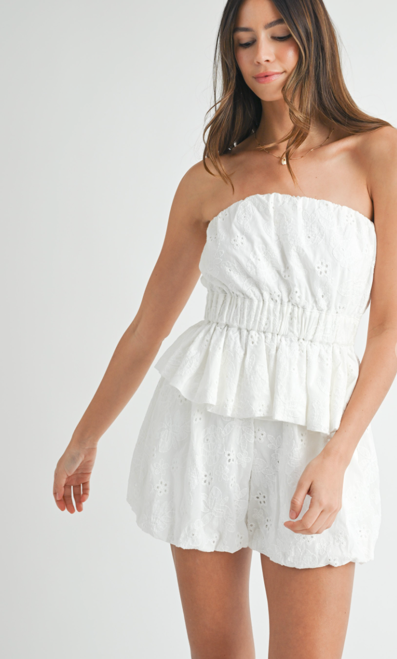 Mal Eyelet Top & Shorts Set of 2