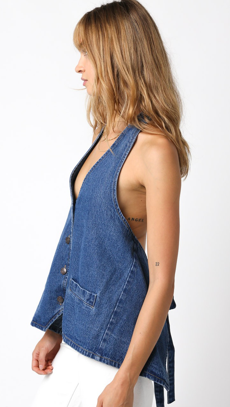 Denim Halter Top