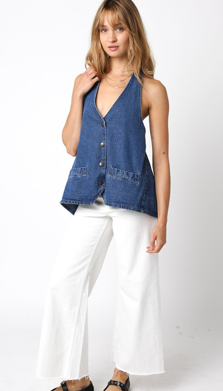 Denim Halter Top