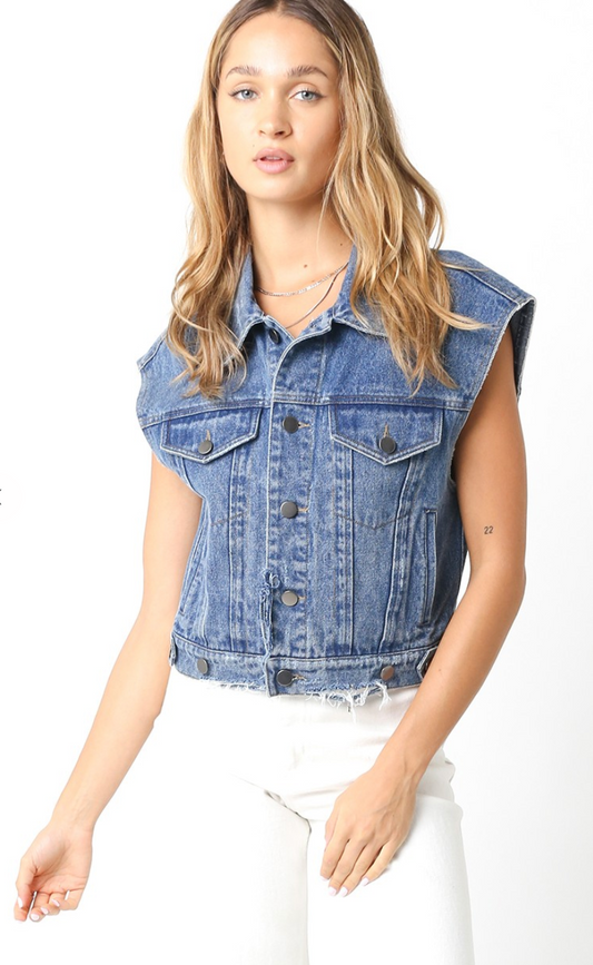 Sam Buttons Denim Vest