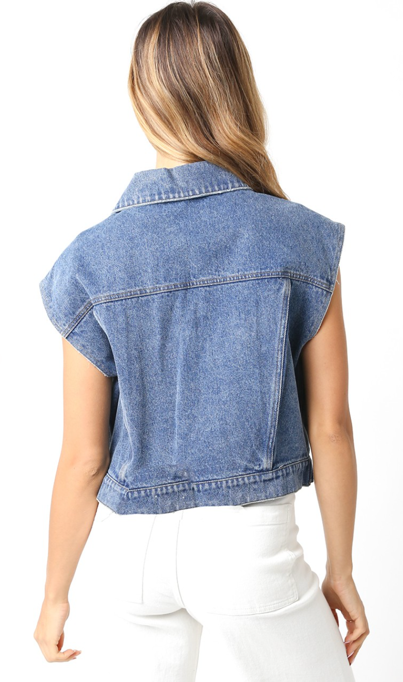 Sam Buttons Denim Vest