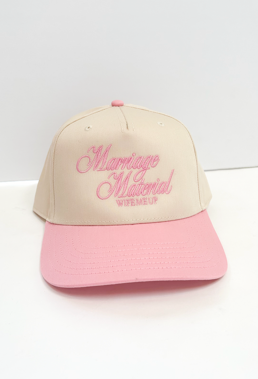 Marriage Material Vintage Trucker Pink