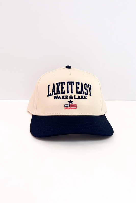 Lake It Easy Trucker Hat Navy