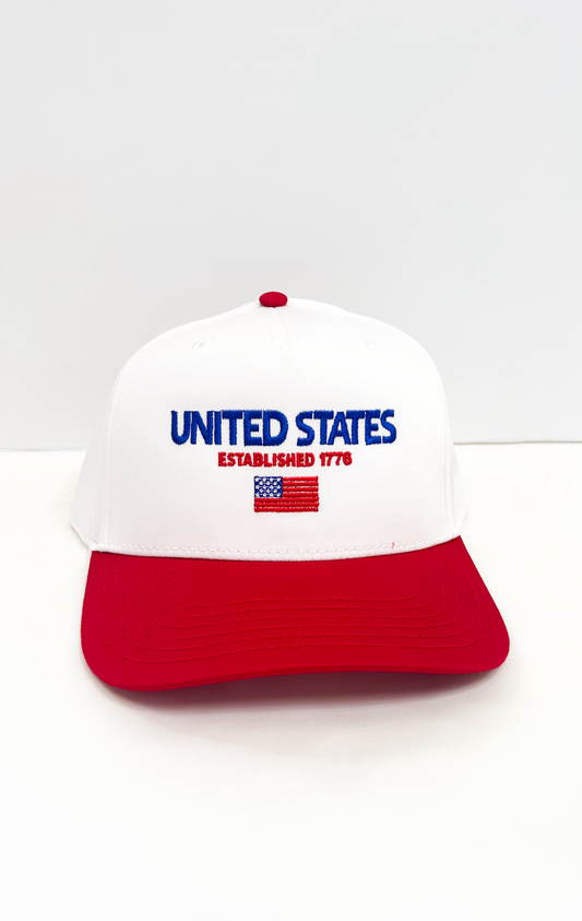 United States Vintage Trucker Red