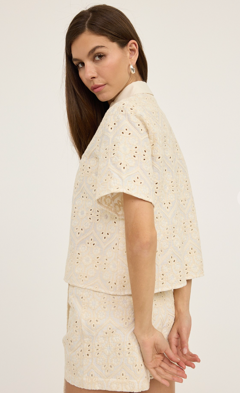 Crochet Shirt & Shorts Set of 2