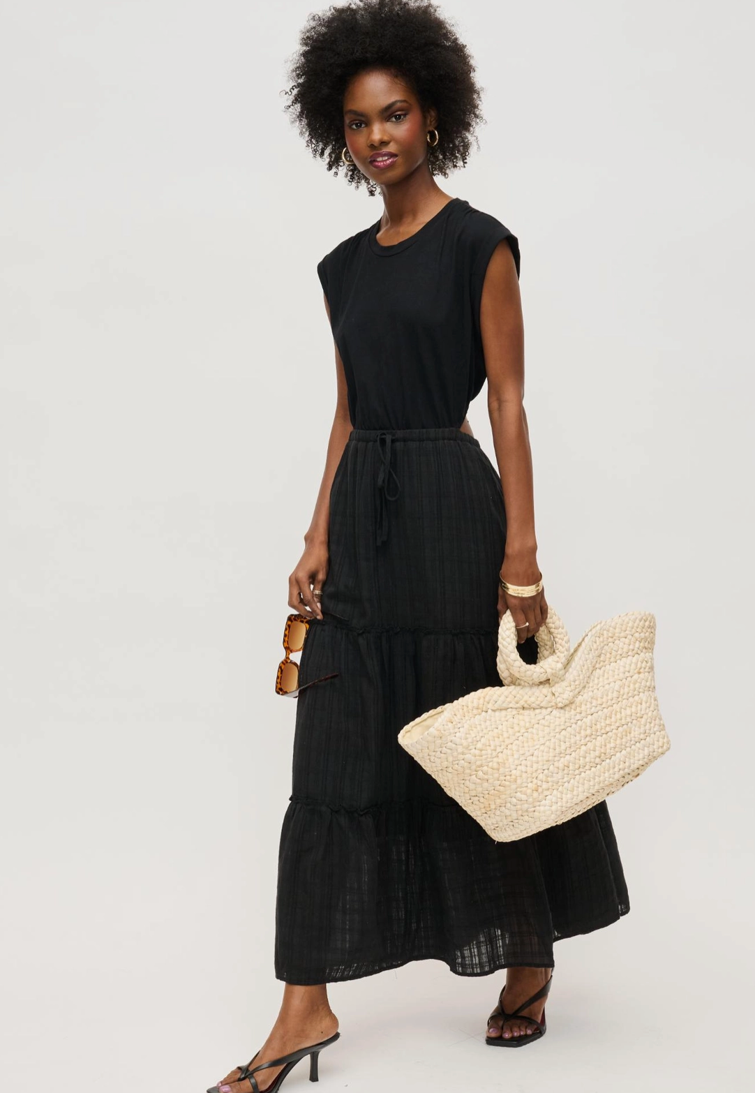 Edith Ring Handle Rattan Purse