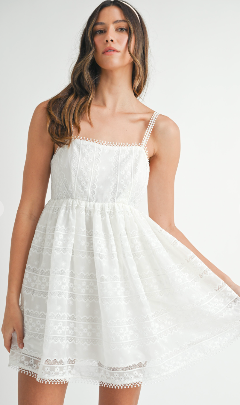 Eyelet Lace Babydoll Dress