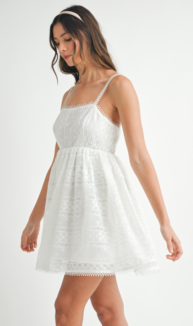Eyelet Lace Babydoll Dress