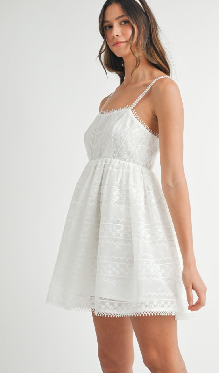 Eyelet Lace Babydoll Dress