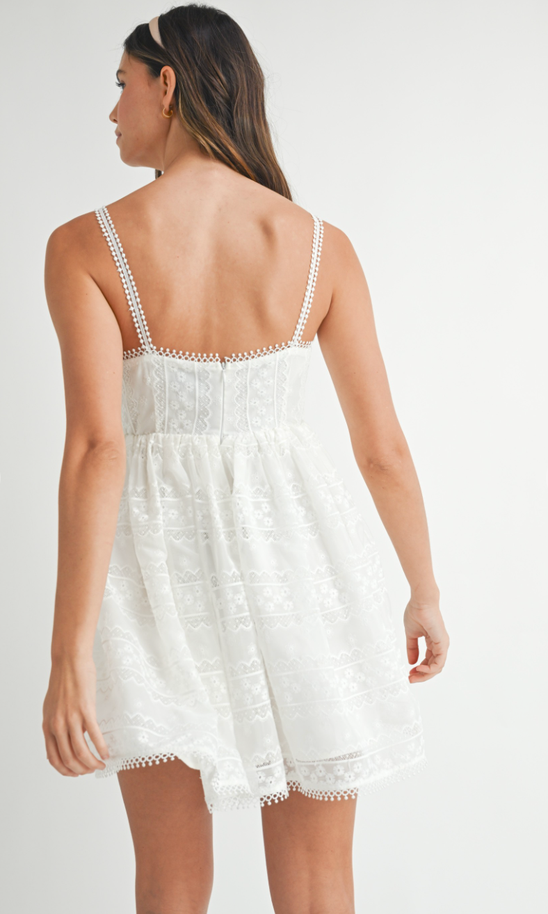 Eyelet Lace Babydoll Dress