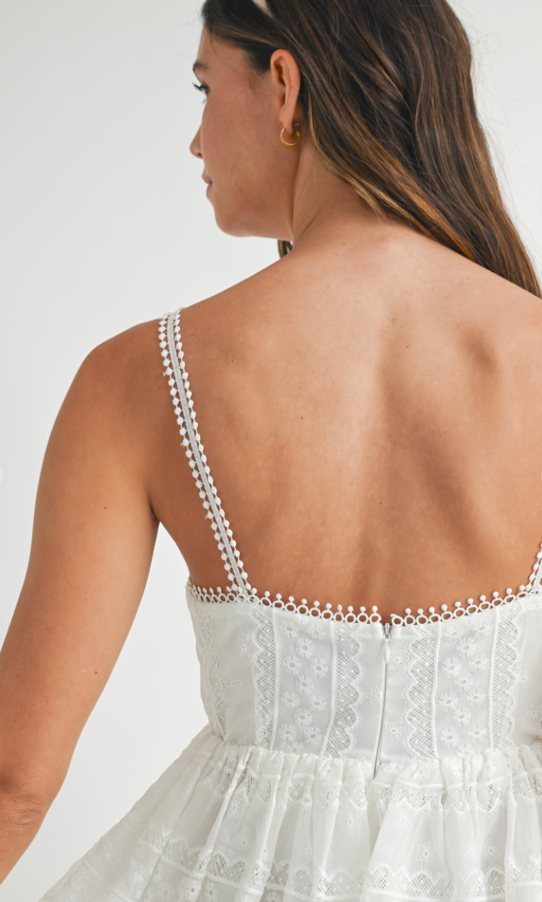 Eyelet Lace Babydoll Dress