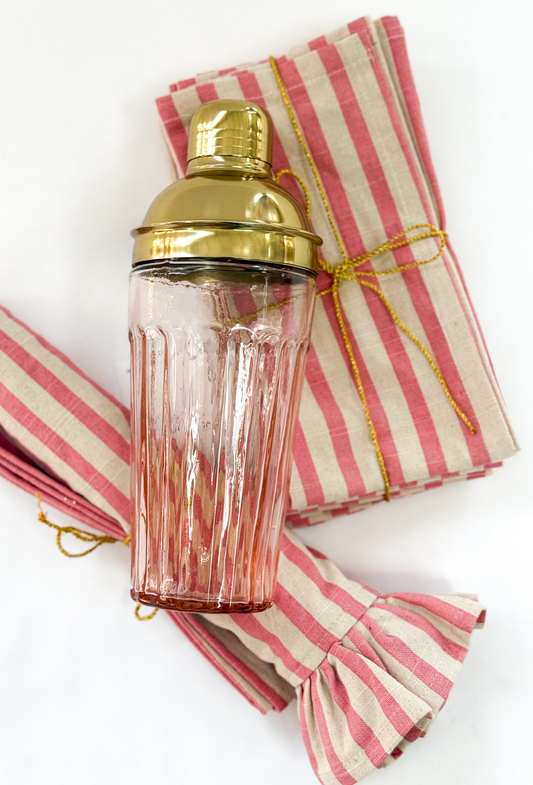 Pink Stripe Table Runner
