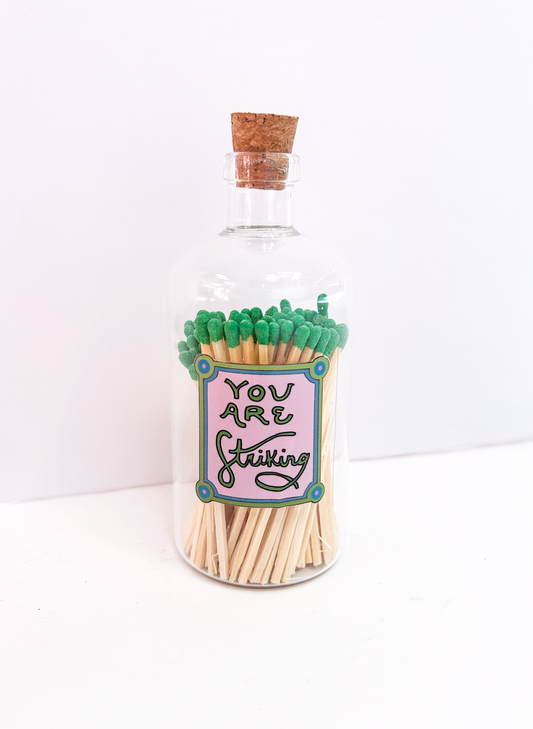 Lucky Strike Matchstick Glass Jar