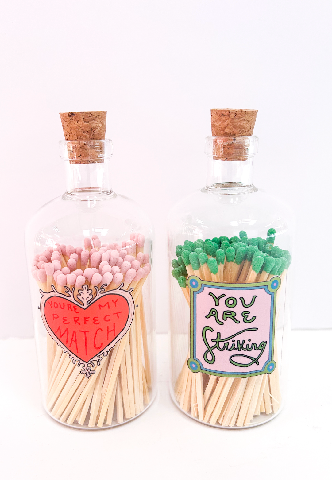 Lucky Strike Matchstick Glass Jar