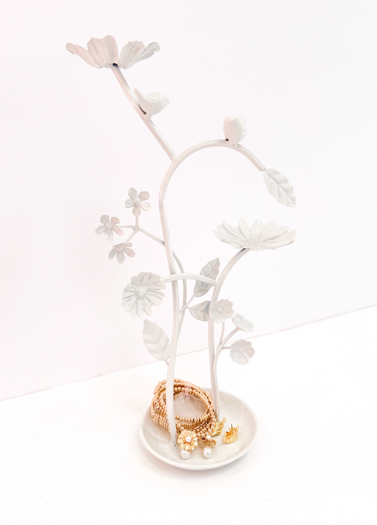 Flowers & Birds Metal Jewelry Holder