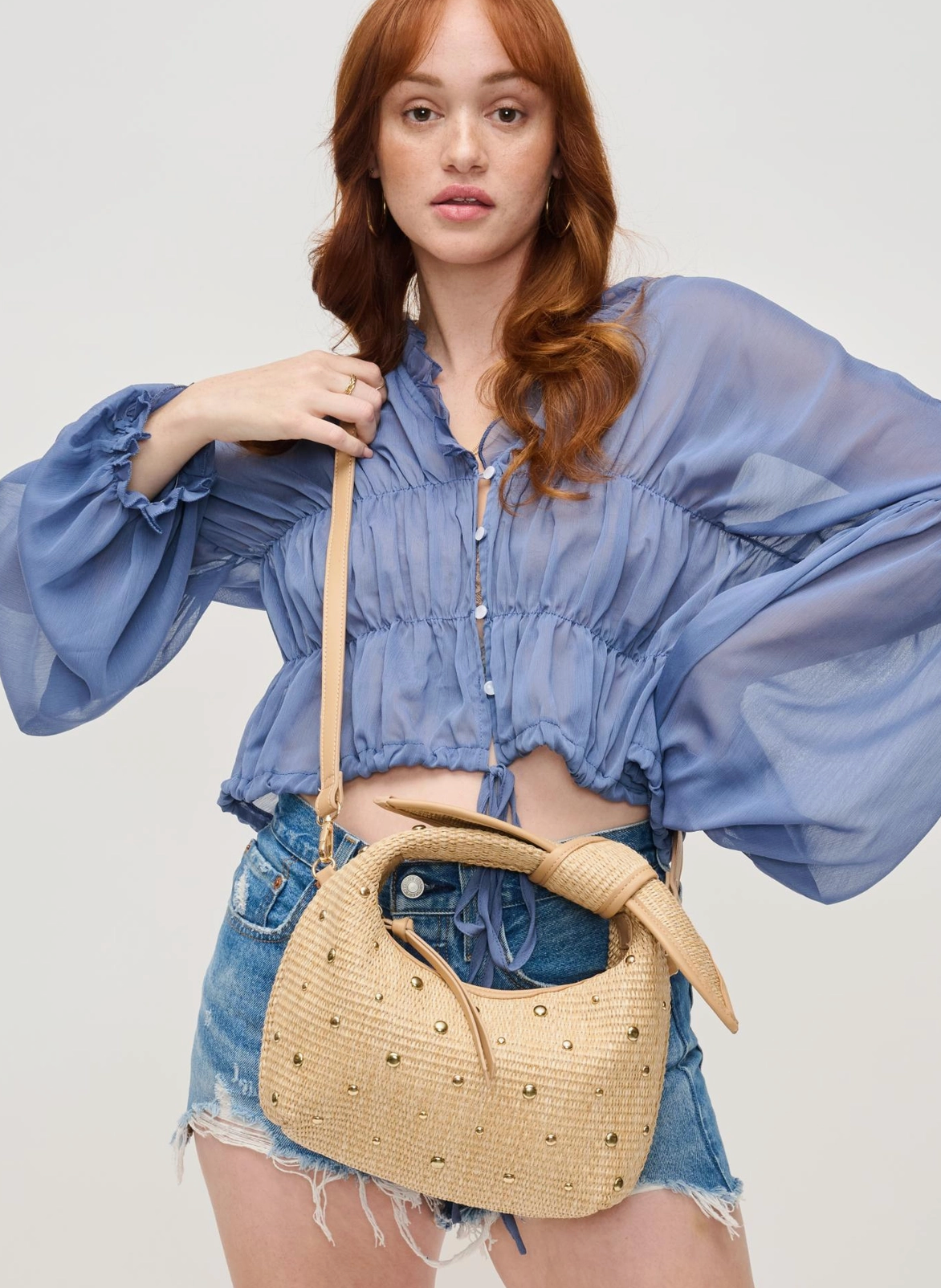 Paloma Knot Straw Purse