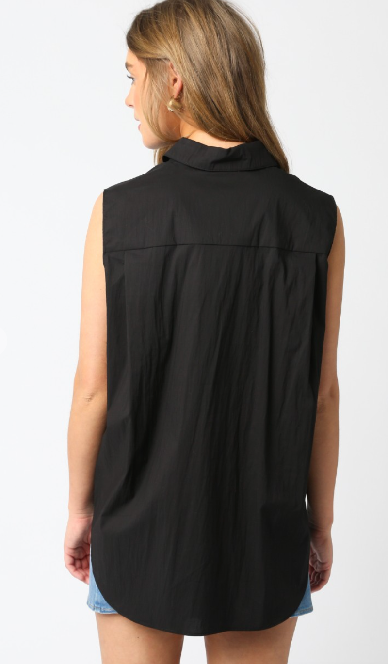 Aria Collared Shirt Black