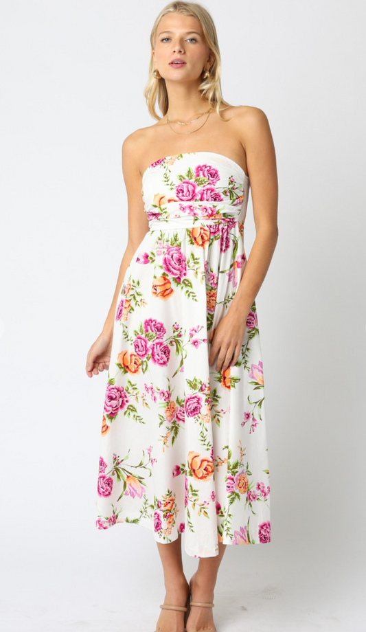 Raelynn Strapless Midi Dress