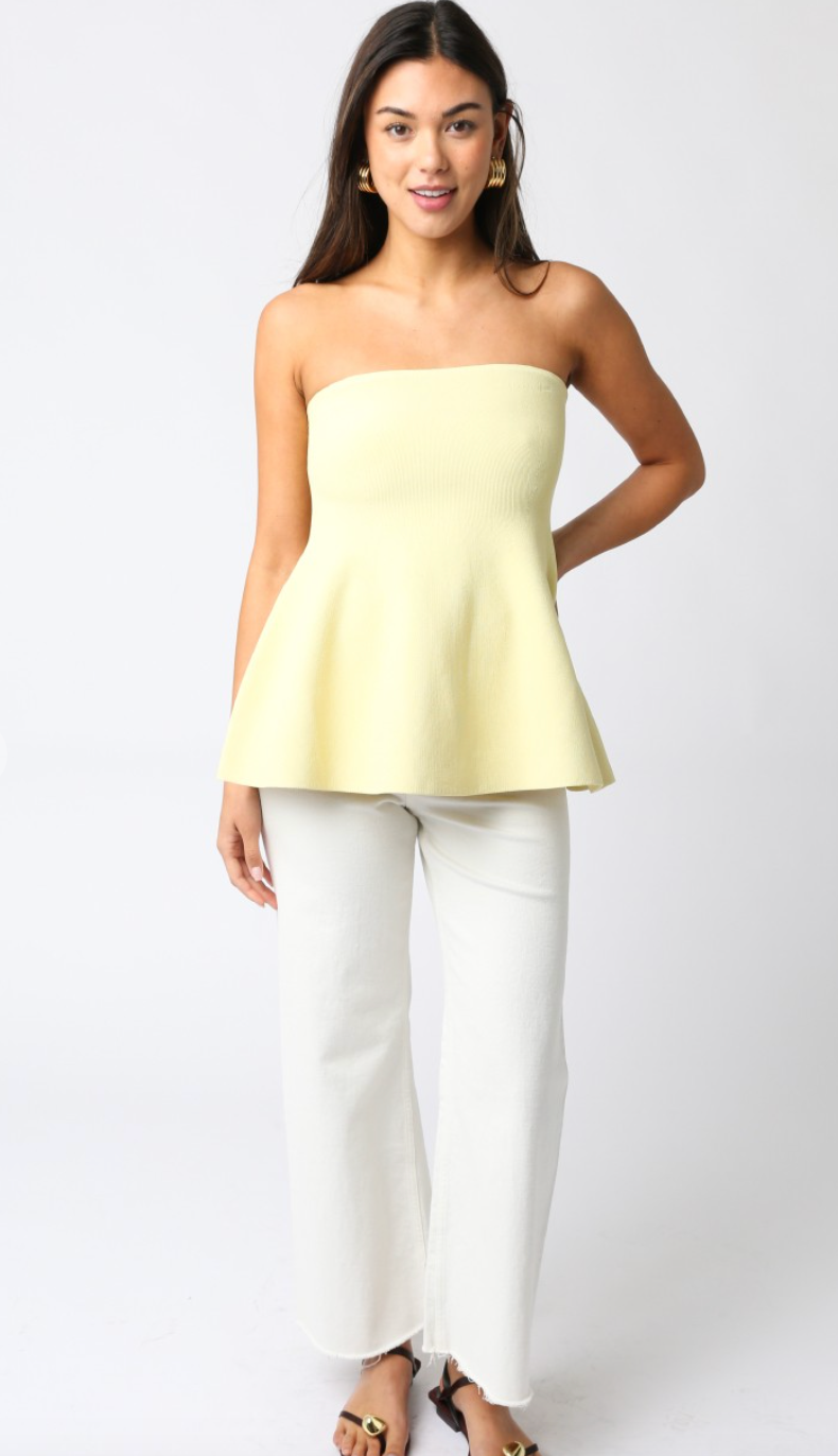 Butter Yellow Sweater Top