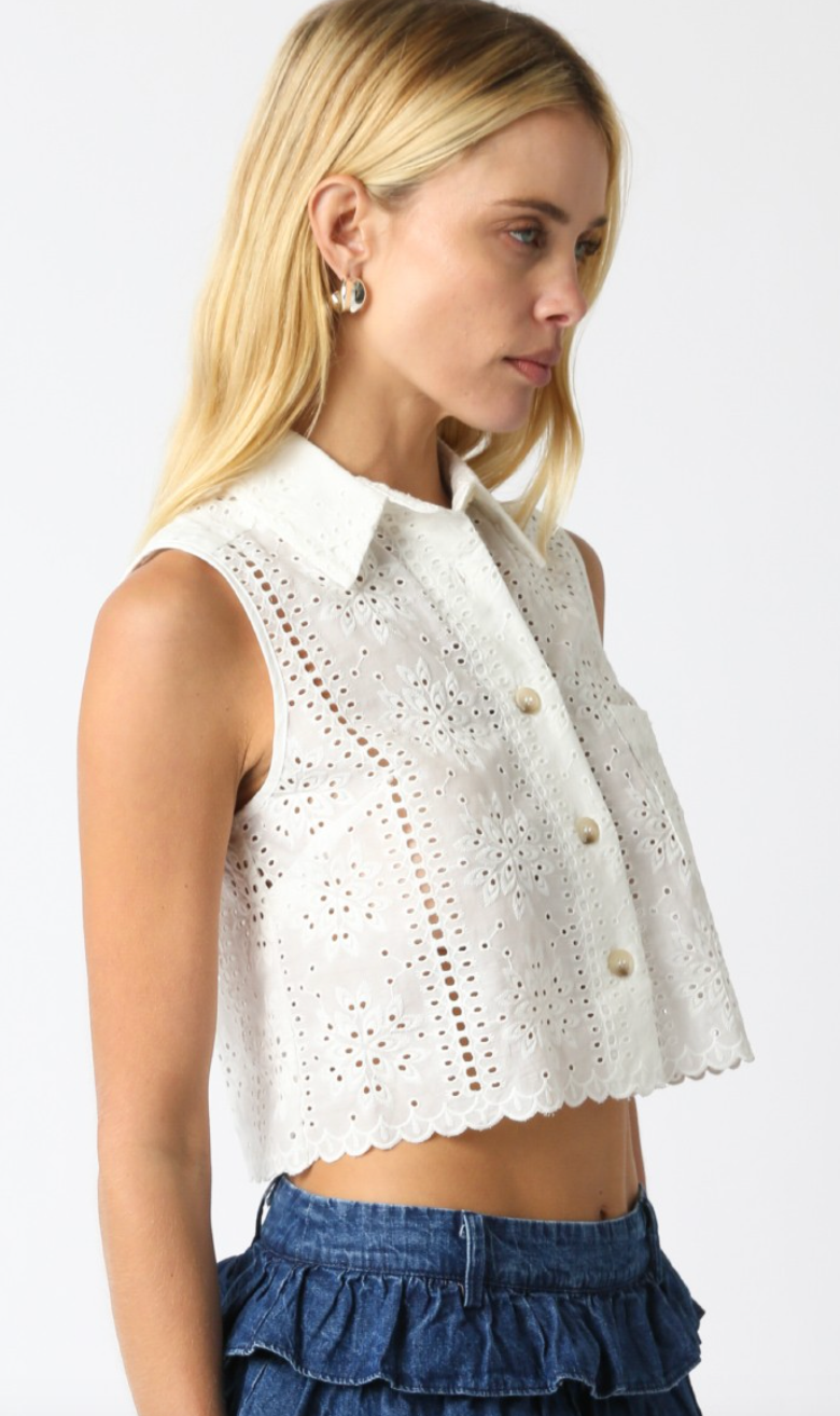 Milla Crop Collared Shirt