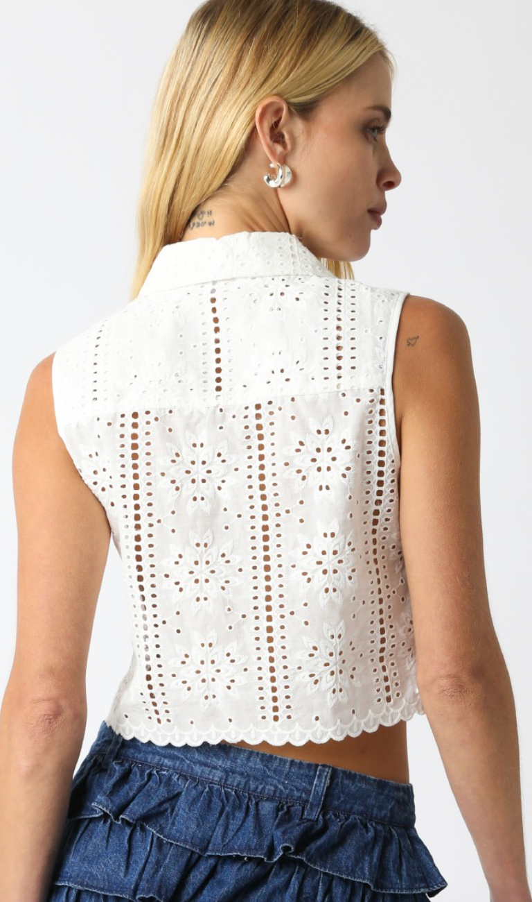 Milla Crop Collared Shirt