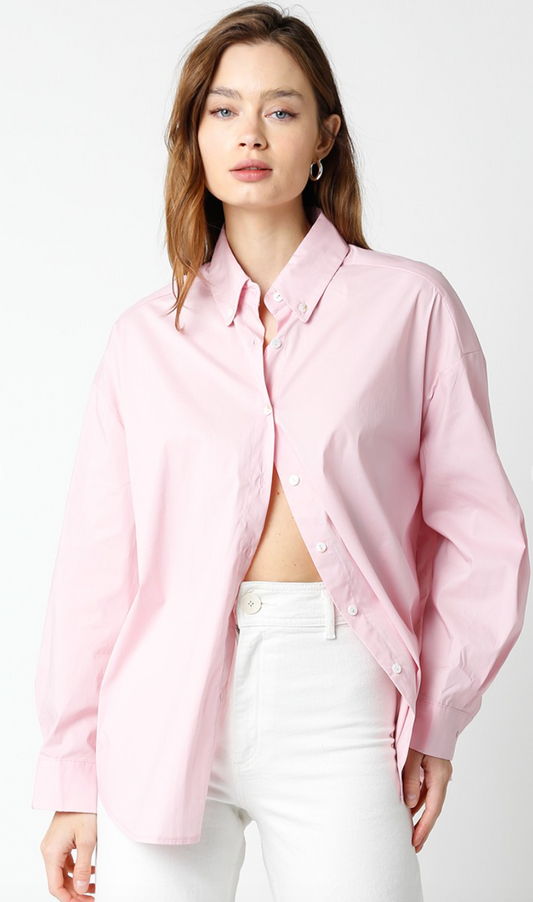 Reese Button Down Shirt Blush