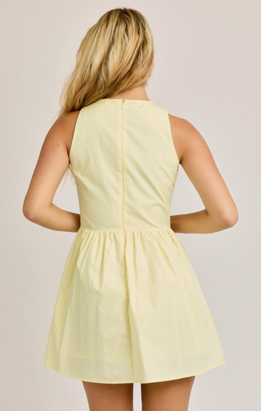 Light Yellow Tied Dress