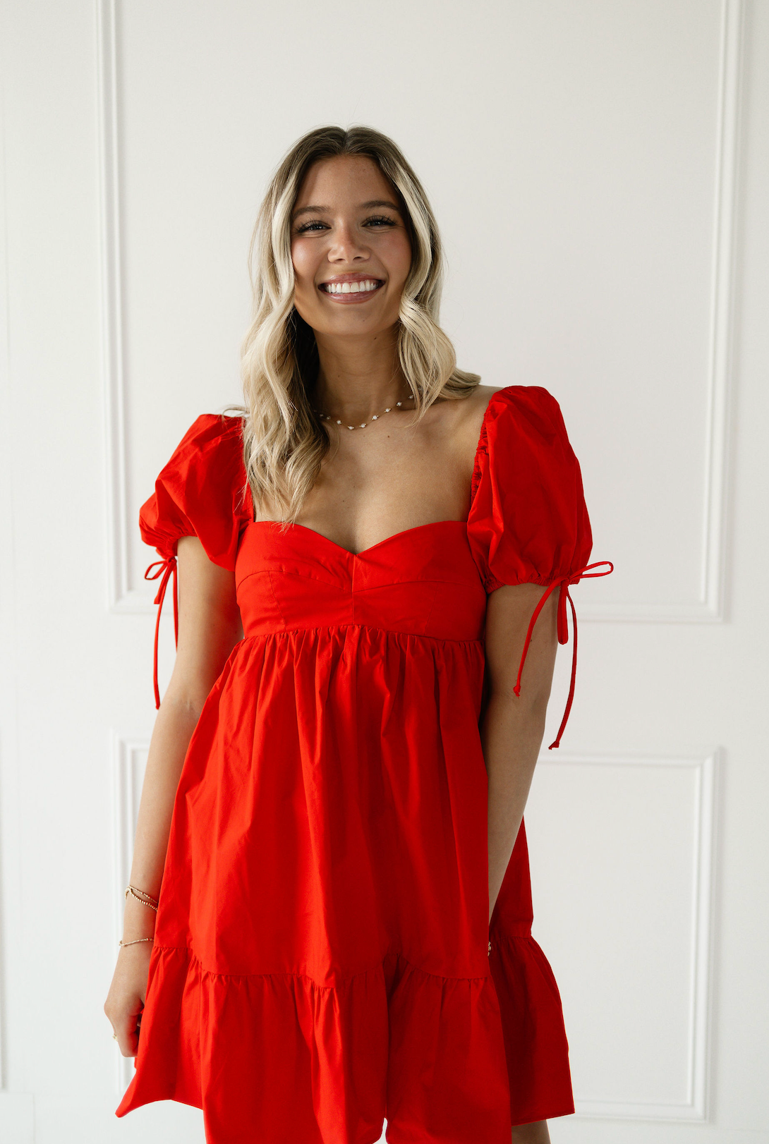 Classic Babydoll Dress Red