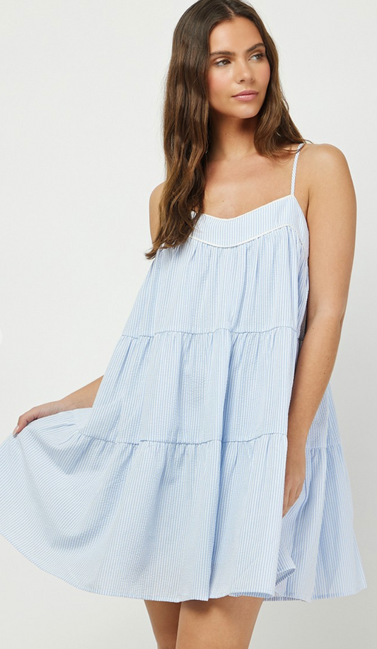 Seersucker Stripe Cami Dress