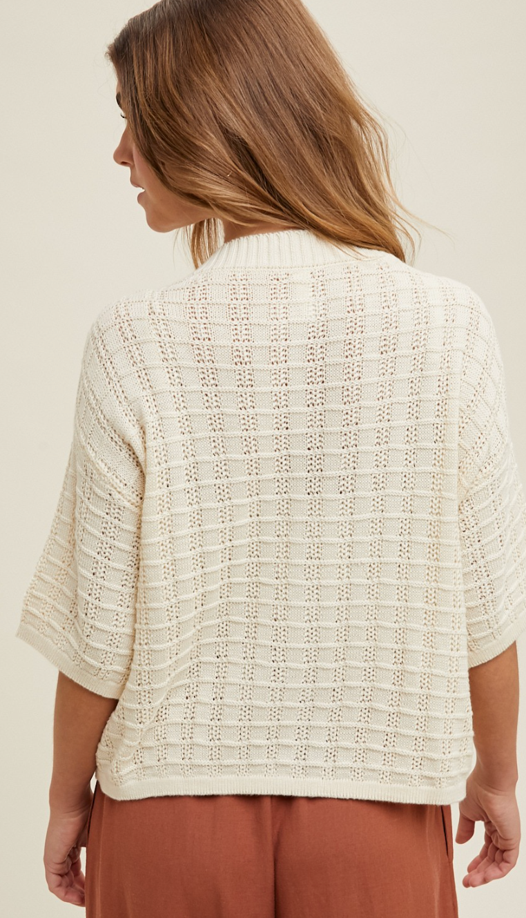 Button Up Sweater Ivory